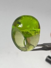 Vintage Lucite Ring Size 6.75 Bubble Dome Modern Chunky Statement Acrylic Kiwi