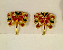 LOT OF 7 PAIR CHRISTMAS HOLIDAY EARRINGS – VINTAGE