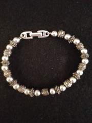 Vintage Signed Napier Silver Tone Clear Rhinestone Bracelet