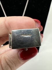 Vintage Brown County Silver Co Sterling Silver Bird House Pendant And Chain