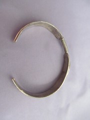 VINTAGE OLD PAWN STERLING L LARRY BEGAY NAVAJO FEATHER CUFF BRACELET