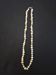 Vtg Multi Color Pearl Necklace 17 In