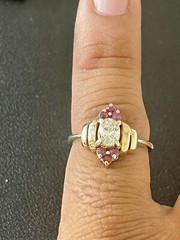 14k Yellow Gold Diamond And Ruby Ring (C33)