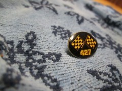 vintage 427 Checkered Flags Pin