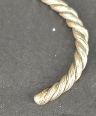 Silver Plated Copper Bracelet Twist Metal Cuff Bracelet Vintage vc015sx