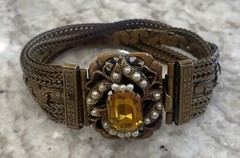 Antique Gold Tone (5) Multi-Strand “Victorian Style” Bracelet