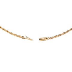 Vintage Krementz Gold Overlay Flat Pillar Link Chain Necklace – 19.25”, 2.5mm