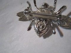 St JOHN Rhodium Plated Pave Crystal 1 3/8″ Bee Pin, Comp @ $150 on Etsy