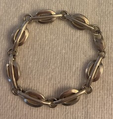 Vintage Heavy Sterling Silver Oval Link Bracelet 31+ grams