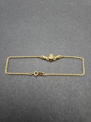 Vtg Avon Gold-Tone Claddagh Chain Link Bracelet 8.5″