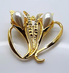 elegant Vintage style Gold Tone flower Bouquet shape fashion jewelry Brooch/pin