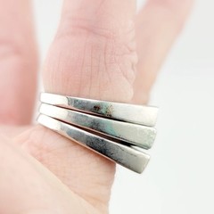 Vtg Ring Set 3pc Sz 6 Multi-color Matching Cubic Zirconia Stackable Jewelry