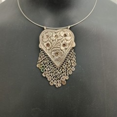 Vintage Boho Chocker Necklace Chandelier Ethnic Ottoman Bedouin Tribal Hoop Bold