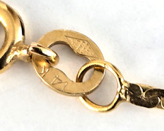 Vintage 14K 585 Uno A Erre w/ a Diamond Pendant Necklace 16″ 3.38gr C link Chain