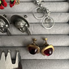 Vintage Earring Lot Signed Giovani Whiting & Davis More 15 pairs Cameo Pearl