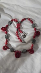 Vintage Sterling Silver, Chunky Red Coral Necklace – 26″ (595)