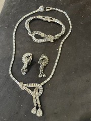 Mazer Bros. “Bagatelle” Bracelet Necklace & Earrings ca. 1949 Jomaz Vintage Lot
