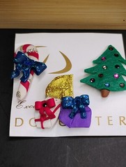 Vintage Doncaster Polymer Clay Christmas Pins
