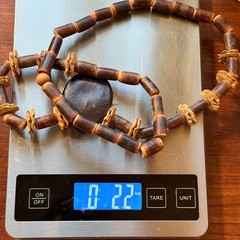 Vintage Multi-Natural Materials Bead Necklace Bohemian Wood 26″ Tribal Design