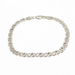925 Sterling Silver Vintage Italy Anchor Mariner Link Bracelet 7″