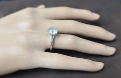Vintage Platinum Engagement Ring 2.40CT.Lab Grown Old Euro Round Cut Diamond