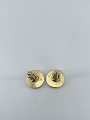 Vintage Anson Gray Mother of Pearl mens cufflinks round gold tone bullet back