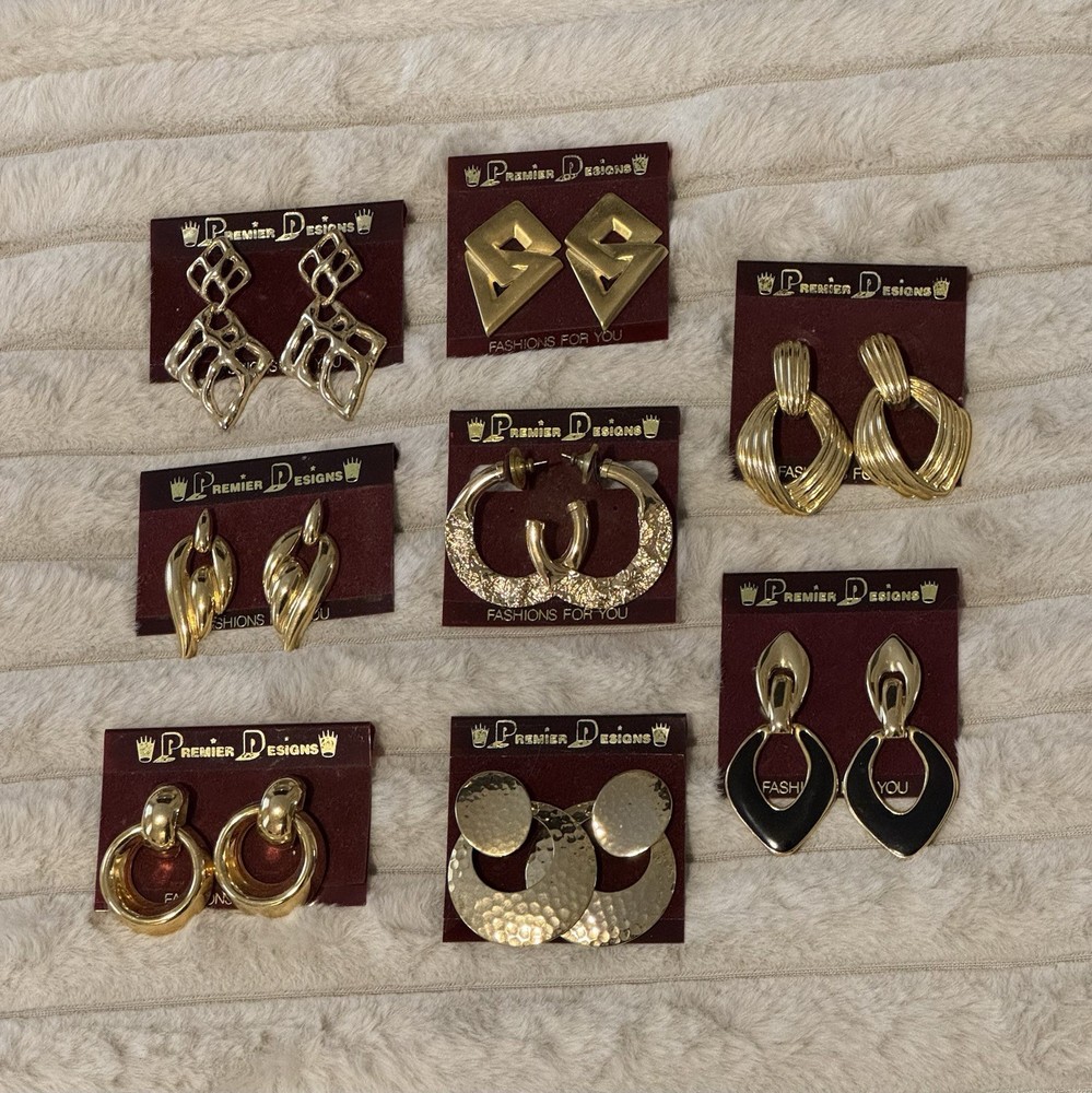 Premier Designs Vintage Earrings Push Back and Clip On