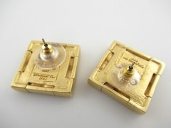 Museum of Modern Art Frank Lloyd Wright Geometric Pierced Earrings 1994