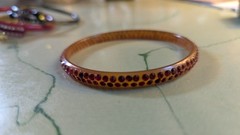 Antique/vintage celluloid rhinestone bracelet lot -5 RED BLACK ORANGE WHITE DECO