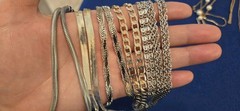 Vintage Mod Necklace Lot Of 62.dainty.simple.26 Signed Monet Avon Trifari J.crew