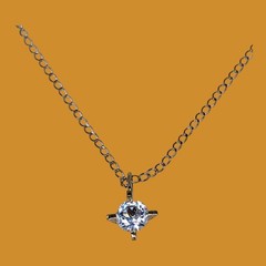 Marathon Necklace 12K Gold Filled Vintage Crystal Solitaire 1978 Box Provenance
