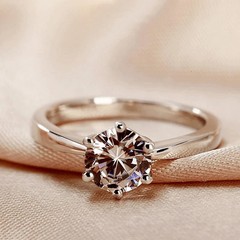 2Ct Round Lab Created Diamond Solitaire Wedding Ring 14k White Gold Finish