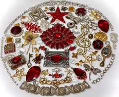 Lot Vintage & Modern Jewelry Parts Broken Repurpose Craft Rhinestones Harvest Z