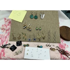 Lot of 25 Pairs Earrings Rhinestones Chandelier Enamel Dallas Cowboys Wings