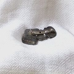 1992 Seagull Canada Etain Pewter Brooch Violin/Bow/Music