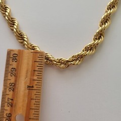 Romanza Italy Yellow Gold Plated Necklace Chunky Multi-Link 24″