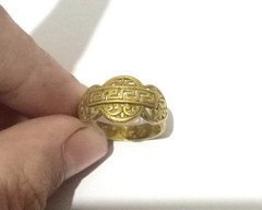 VINTAGE RING STYLE ROMAN ANCIENT BRONZE FLAIR EXTREMELY NEAR EASTERN GILDING