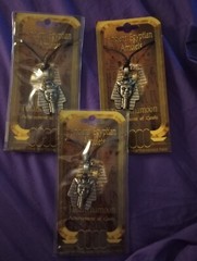 3 Tutankhamun King Tut Egyptian Pendant Lot Power Protection Achievement reg $40