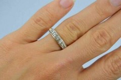 0.70 CT White Round Cut CZ Art Deco Vintage Style Wedding Solid 925 Silver Ring