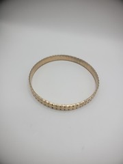 Vintage Sperry Bracelet Bangle Gold Tone Ornate Ribbed Jewelry Costume