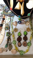 Vintage & Mod Boho Hippy Style Costume Jewelry Lot 35 Piece All Ready to Wear