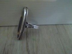 Vintage 925 Silver Abalone Ring ARF Size 6.5 READ