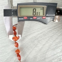 Vintage Possibly Antique Hand Knotted Carnelian Beaded Necklace Needs a Clasp