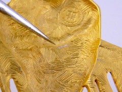 Vintage Givenchy Paris Large Goldtone Metal Bird Pin Macaw Parrot Brooch 3.25 In