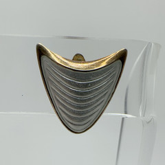 VTG Albert Scharning Norway Sterling White Enamel Clip-On Earrings 4g #bfi