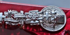 14k 585 white gold bracelet 5.50ct diamond 8.5″ vintage handmade 44.7gr C-62