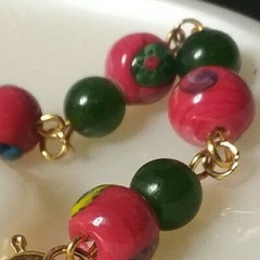 MaryBee Jewelry: 7 3/4″ Jade & Ceramic Bead Bracelet 10-11-2021