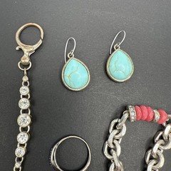 Lot Of Fossil Signed Rose Gold Tone Necklaces And Bracelet Earrings Rings J150
