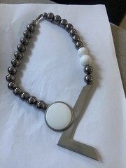 Ben Amun Vintage 1990’s Y2K Necklace Modern Abstract Couture Runway Box Closure