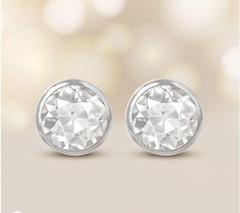 Made to order 2 carat total weight natural Old European Diamond Stud earrings